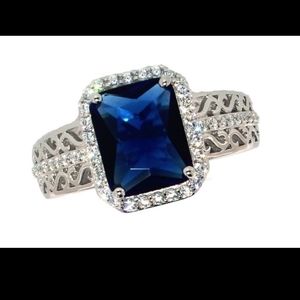 Radiant Cut 3.10 ct Sapphire Dinner Ring